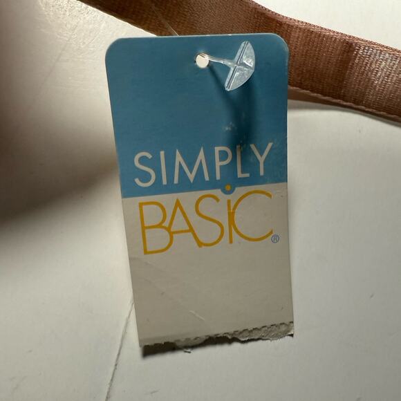 Simply Basic Plunge Bra 44B Nude with Blue Dot Grid Print Padded Underwire NWT - Picture 6 of 7